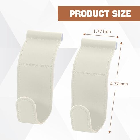 Hovom 2PCS Car Co-Pilot Glovebox Hooks، منظم شماعات صندوق قفازات مساعد الطيار الآلي المضاد للخدش، خطاف تخزين معلق لمقعد ركاب السيارة لمظلة حقيبة اليد، ملحقات السيارة (أسود) in Kuwait