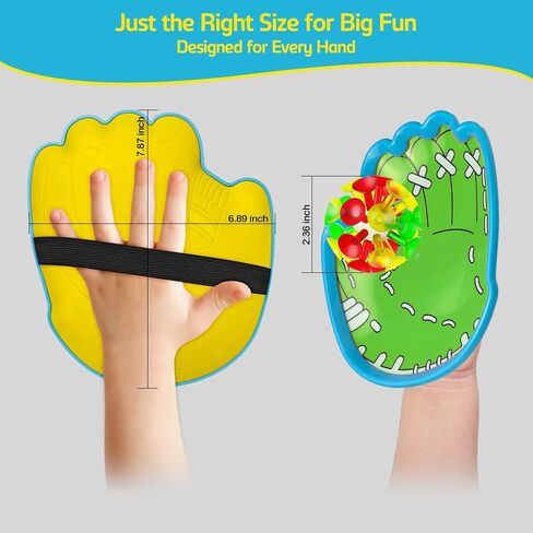 punkdog LED Toss and Catch Ball Game Set - 1 LED and 1 Regular Suction Cup Ball with 2 Easy-Grip Gloves - Beach Sports Toys for Kids - Outdoor Games for Backyard or Park - Christmas for Kids in Kuwait