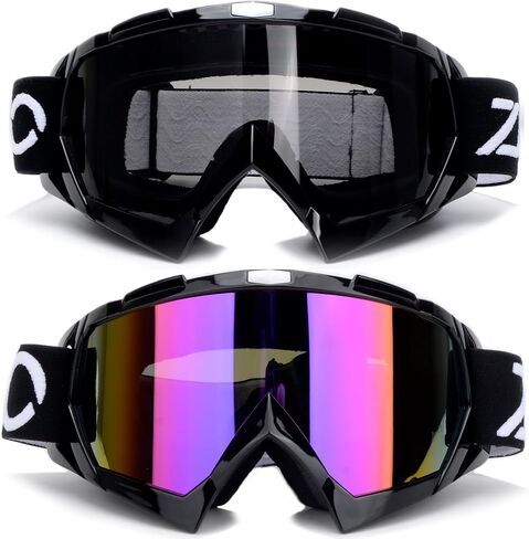 2 Pack ATV Goggles Dirt Bike Motocross Off Road Riding Motorcycle goggles Racing MX UTV Goggles in Saudi Arabia