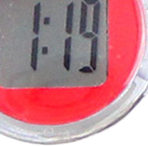 Motorcycle Handlebar Mount Clock Car Mini Electronic Clock Scooter Dashboard Watch- Red in Kuwait