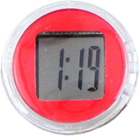 Motorcycle Handlebar Mount Clock Car Mini Electronic Clock Scooter Dashboard Watch- Red in Kuwait