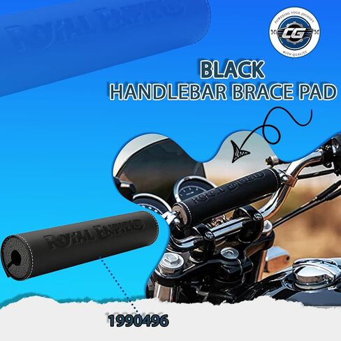 Fits For Royal Enfield Black Handlebar Brace Pad | Compatible with Interceptor 650 | Premium Protection & Stylish Design | Genuine Motorcycle Accessory | Part Number 1990496 in Saudi Arabia