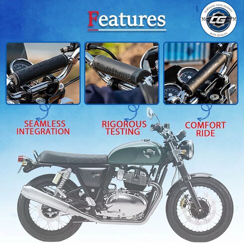 Fits For Royal Enfield Black Handlebar Brace Pad | Compatible with Interceptor 650 | Premium Protection & Stylish Design | Genuine Motorcycle Accessory | Part Number 1990496 in Saudi Arabia