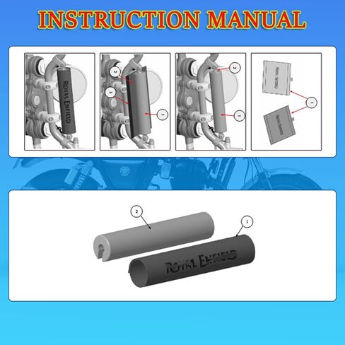 Fits For Royal Enfield Black Handlebar Brace Pad | Compatible with Interceptor 650 | Premium Protection & Stylish Design | Genuine Motorcycle Accessory | Part Number 1990496 in Saudi Arabia