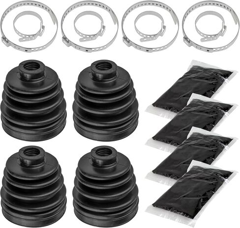 Caltric 2 Rear Axle Outer Inner CV Boot Kit Compatible with Polaris Ranger XP 700 4X4 EFI 2005 in Saudi Arabia
