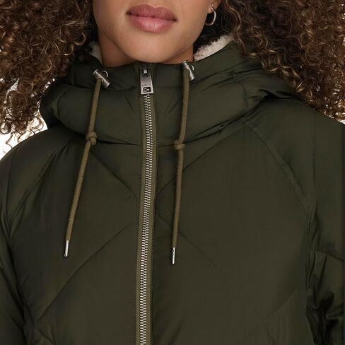 Levi's Women's Soft Sherpa Lined Diamond Quilted Long Parka Jacket (Standard & Plus Sizes) in Kuwait