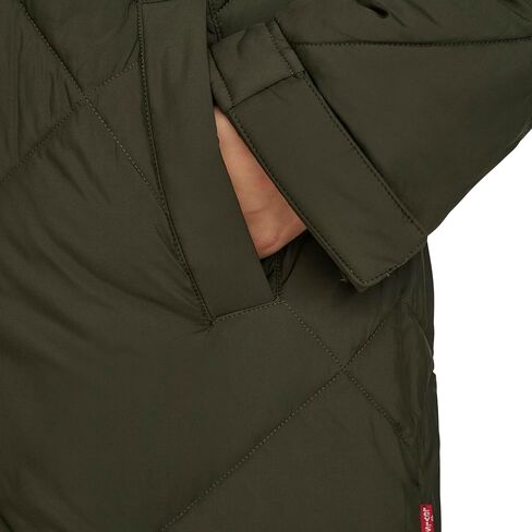 Levi's Women's Soft Sherpa Lined Diamond Quilted Long Parka Jacket (Standard & Plus Sizes) in Kuwait