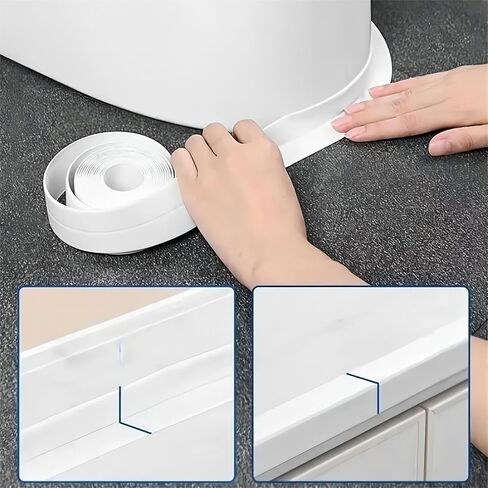 1Roll Sealing Tape for Toilet, Waterproof & Moisture-Resistant Self-Adhesive, Kitchen & Bathroom in Saudi Arabia
