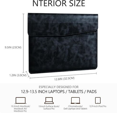 Leather Laptop Sleeve for MacBook Pro 14 Inch M3 M2 Pro/Max 2023 & M1 Case,Slim and Durable Waterproof Protective Bag for 14 Inch Notebook Computer Cover,Brown in Saudi Arabia