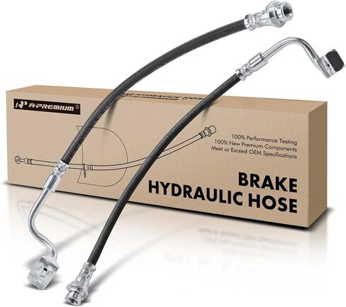 A-Premium Front Driver and Passenger Brake Hydraulic Hose Compatible with Select Chevy Models - Impala 2006-2013, Impala Limited 2014-2016, Monte Carlo 2006-2007 - Replace# 15242632(Pack of 2) in Saudi Arabia