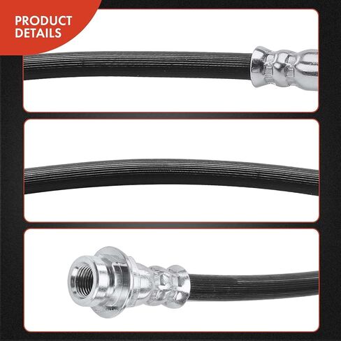 A-Premium Front Driver and Passenger Brake Hydraulic Hose Compatible with Select Chevy Models - Impala 2006-2013, Impala Limited 2014-2016, Monte Carlo 2006-2007 - Replace# 15242632(Pack of 2) in Saudi Arabia