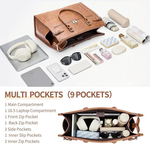 Laptop Tote Bag for Women Briefcase Laptop Purse, 15.6 inch Computer Work Bags with Satchel Purse in Saudi Arabia