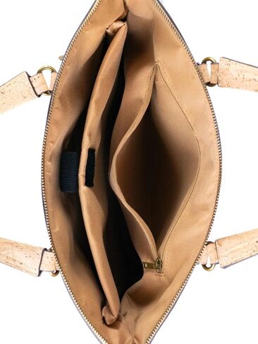 حقيبة كمبيوتر محمول من الفلين البرتغالي الطبيعي، حقيبة جلدية نباتية، حقيبة مراسلة احترافية مقاس 15.6 بوصة مع حجرة مبطنة، حزام قابل للتعديل، 14.96 × 11.02 × 2.36 بوصة in Kuwait