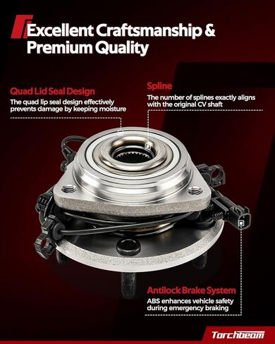 Torchbeam Front Wheel Hub Bearing Assembly, 513214 Wheel Bearing for Aura 2007-2009, Cobalt 2008-2010, G6 2005-2010, HHR 2008-2010, Malibu 2004-2012 in Saudi Arabia