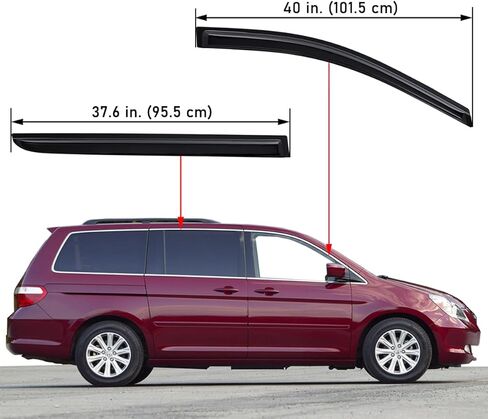 واقي نافذة تهوية أوتوماتيكية للتركيب الخارجي من Lightronic، يناسب 2005-2007 Honda Odyssey (للتجول/EX/EX-L/LX)، واقي مطر للحماية من الأشعة فوق البنفسجية، عاكس الرياح الأصلي للدخان، سهل التركيب بدون حفر، 4 قطع in Saudi Arabia
