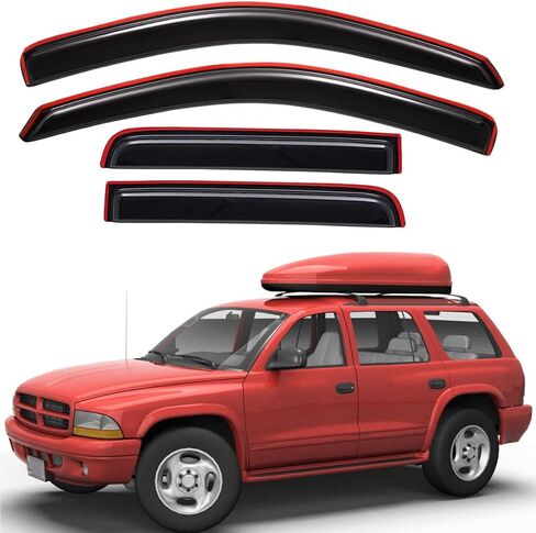 Lightronic Extra Durable Clip-on in-Channel Auto Vent Window Visors, Fits 1998-2003 Dodge Durango, UV Protection Rain Guards, Original Wind Deflectors, Smoke, 4-Pcs in Saudi Arabia