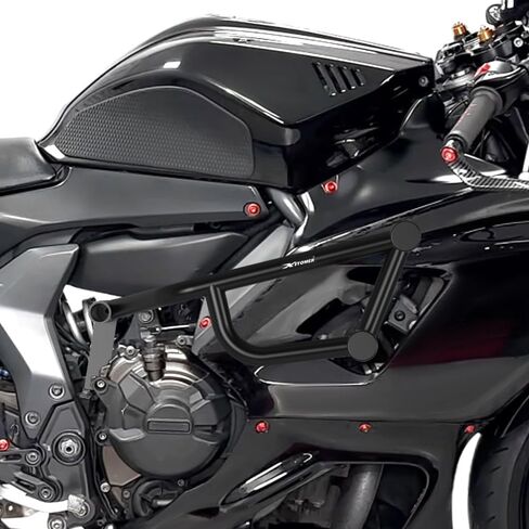 Xitomer مناسب لقفص التصادم YZF-R7 متوافق مع YZFR7 2021-2025 YZF R7 قفص حيلة للدراجات النارية قضيب التصادم قضيب الطريق السريع سباق السكك الحديدية in Kuwait