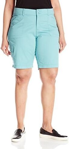 Lee Women's Plus Size Relaxed-fit Avey Knit-Waist Cargo Bermuda Short in Kuwait