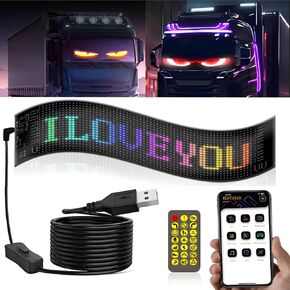 ترقية ضوء عيون الشيطان للزجاج الأمامي للسيارة/الشاحنة، قطعة واحدة مقاس 14.7 بوصة × 3.6 بوصة أوجوس ليد بارا كارو، مصابيح LED متحركة لعيون السيارة، لافتة LED للإعلان الساطع للسيارة، المتجر، الحفلات، البار، الحفلة الموسيقية in Kuwait