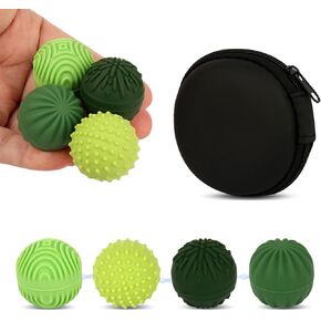 Fidget Toys Balls - 4PCS Textured Sensory Toys Stress Balls for Adults, Anxiety ADHD Autism Relief Items, Office Desk Toy, Fun Textures Gadgets, Stocking Stuffers & Gifts for Teens in Kuwait