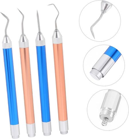 Gadpiparty 4pcs Craft Vinyl Weeding Tools Kit Led Light Pin Hook Tweezers for Cutting Machines Embossing in Saudi Arabia