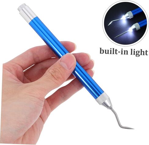 jojofuny 4pcs Vinyl Weeding Tools Led Lighted Kit Pins Hooks for Cutting Embossing Craft Vinyl Tools DIY Pro in Saudi Arabia