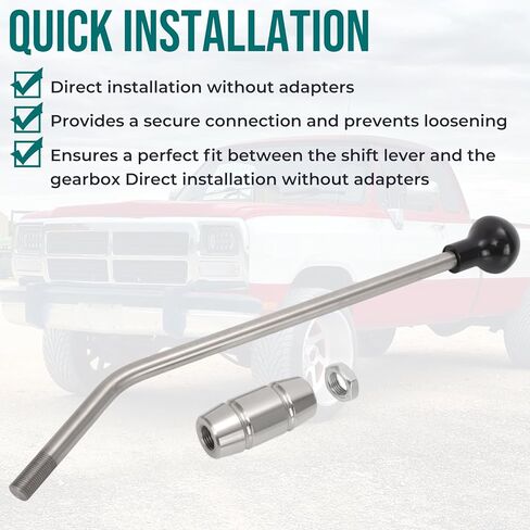 Shifter Stick Upgrade for Dodge NV4500-28E & NV4500 G360 - Coarse Thread Aluminum 14MM Shift Knob Adapter (Excludes 2-Bolt G360 Shifters) in Saudi Arabia