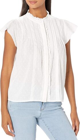 Lucky Brand Women's Flutter Sleeve Crew Neck Poet Top in Kuwait