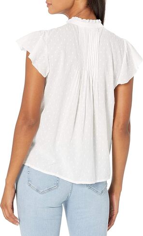 Lucky Brand Women's Flutter Sleeve Crew Neck Poet Top in Kuwait