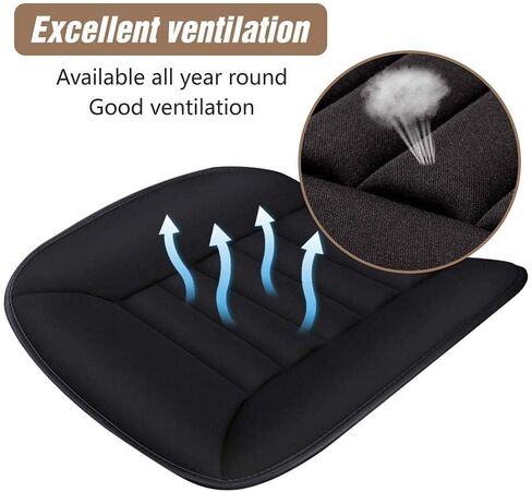 Memory Foam Seat Cushion for Car & Office Chair, Non-Slip Car Seat Cushion for Driving with Soft Comfort & Warmth, Universal Car Cushion for Long Driving Ergonomic Support (Gray) in Saudi Arabia