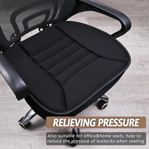 Memory Foam Seat Cushion for Car & Office Chair, Non-Slip Car Seat Cushion for Driving with Soft Comfort & Warmth, Universal Car Cushion for Long Driving Ergonomic Support (Gray) in Saudi Arabia