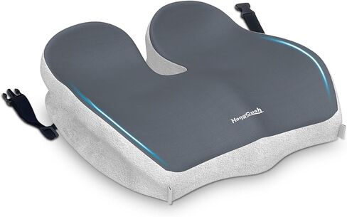Seat Cushion Extra Thick Premium Memory Foam for Office Chair & Car, Pain Relief for Sciatica Tailbone Back, Orthopedic Comfort in Saudi Arabia