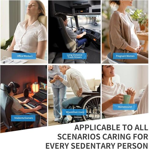 Seat Cushion Extra Thick Premium Memory Foam for Office Chair & Car, Pain Relief for Sciatica Tailbone Back, Orthopedic Comfort in Saudi Arabia