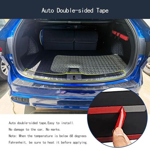 Rear Bumper Guard Cover Protector Compatible with Lexus New RX RX350 RX350h RX500h F Sport 2023 2024 2025 Inner/Outer Tailgate Sill Guard Trims Car Accessories 2PC(Carbon Fiber Style) in Saudi Arabia