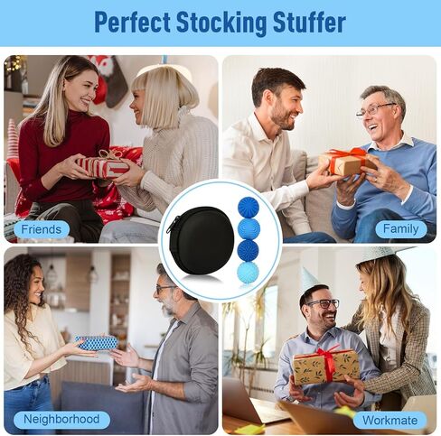 Fidget Toys Balls - 4PCS Textured Sensory Toys Stress Balls for Adults, Anxiety ADHD Autism Relief Items, Office Desk Toy, Fun Textures Gadgets, Stocking Stuffers & Gifts for Teens in Saudi Arabia