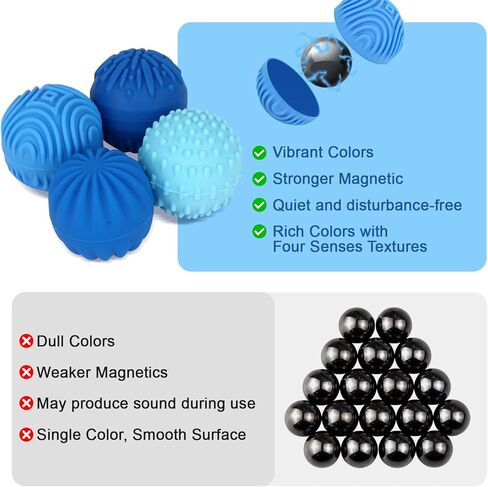 Fidget Toys Balls - 4PCS Textured Sensory Toys Stress Balls for Adults, Anxiety ADHD Autism Relief Items, Office Desk Toy, Fun Textures Gadgets, Stocking Stuffers & Gifts for Teens in Saudi Arabia
