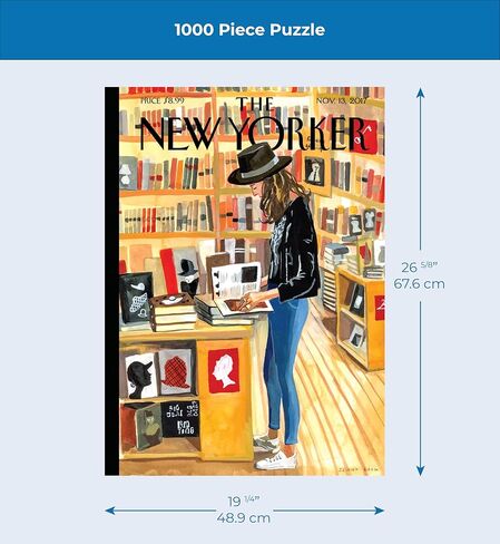 New York Puzzle Company - New Yorker at The Strand - 1000 Piece Jigsaw Puzzle for Adults by Jenny Kroik in Saudi Arabia