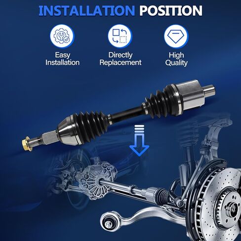 محور السيرة الذاتية مناسب مع Buick Lesabre 2000 2001 2002 2003 2004 2005 & Lucerne 2006 2007 2008 2009 2010 3.8L 3.9L، لبونتياك بونفيل 2000-2004 محاور السيرة الذاتية عمود مشترك للسائق والركاب الجانبي in Saudi Arabia