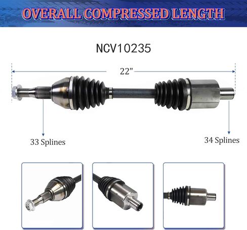 محور السيرة الذاتية مناسب مع Buick Lesabre 2000 2001 2002 2003 2004 2005 & Lucerne 2006 2007 2008 2009 2010 3.8L 3.9L، لبونتياك بونفيل 2000-2004 محاور السيرة الذاتية عمود مشترك للسائق والركاب الجانبي in Saudi Arabia