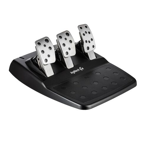 Logitech G G29 Driving Force Racing Wheel and Floor Pedals, Real Force Feedback, Stainless Steel Paddle Shifters (941-000110) Bundle Including: Surge Protector, Cable Ties, Electronic's Basket Cloth in Saudi Arabia