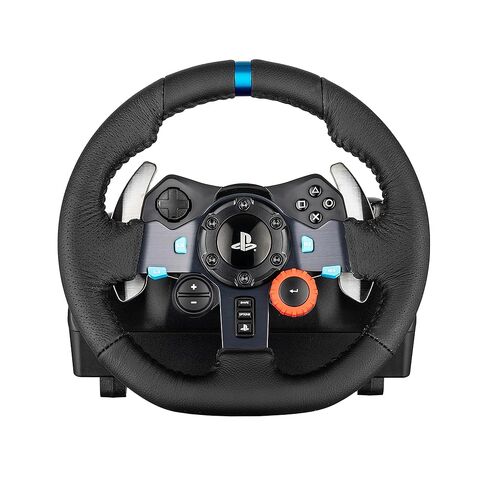 Logitech G G29 Driving Force Racing Wheel and Floor Pedals, Real Force Feedback, Stainless Steel Paddle Shifters (941-000110) Bundle Including: Surge Protector, Cable Ties, Electronic's Basket Cloth in Saudi Arabia