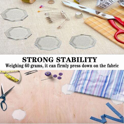 10 Pieces of Glass Cloth Sewing Weights, Octagonal Pattern Weights for Sewing Cloth Flowers, Used for Sewing, Cutting, and Making Paper and Fabric Sewing Patterns in Saudi Arabia