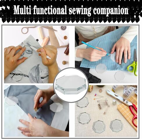 10 Pieces of Glass Cloth Sewing Weights, Octagonal Pattern Weights for Sewing Cloth Flowers, Used for Sewing, Cutting, and Making Paper and Fabric Sewing Patterns in Saudi Arabia