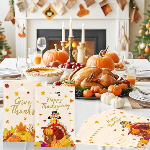 40 Pcs Merry Christmas Gift Bags with Handles - Winter Xmas Treat Bags for Kids, Cool Santa Claus Plastic Small Candy Goody Goodie Snack Bags Bulk for Christmas Party Decorations Supplies Favors in Saudi Arabia
