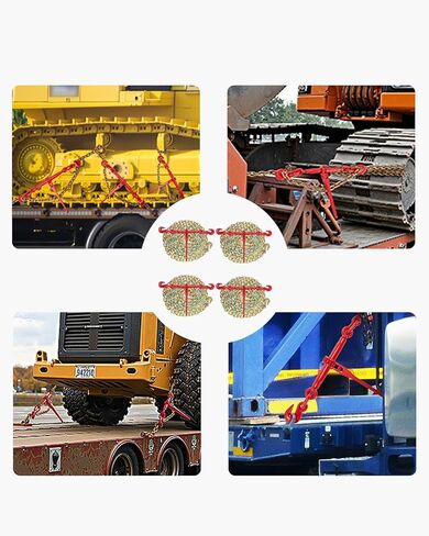 VEVOR 9215LBS 3/8" – 1/2" Ratchet Binders 9,215 LBS Secure Working Load, G70 Hooks and Adjustable Length, for Grade 70-80 Chains, Tie Down, Hauling, Towing, 2-Pack, Red in Kuwait