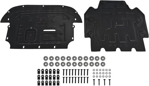 Engine Case Guard Splash Shield Fit for Audi A6 / S6 2012-2018 Front & Rear Lower Engine Mud Flap Cover Plastic PVC Chassis Protection Plate,Direct Installation NO Drilling in Saudi Arabia