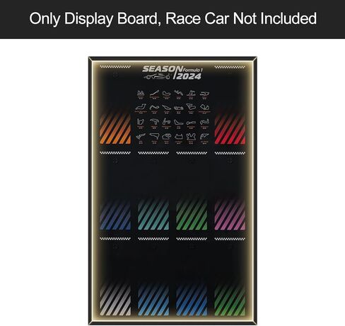 Display Wallboard with RGB LED Lights for Lego Speed Champions F1 Collector's Pack,Wall Mount for 77242-77251 Collectible F1 Model Car Kit (Car Not Included) in Kuwait