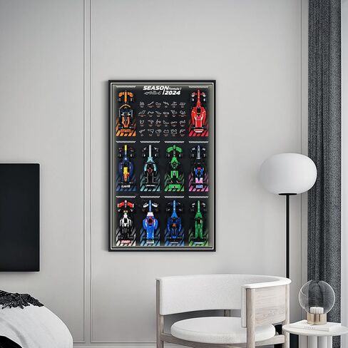 Display Wallboard with RGB LED Lights for Lego Speed Champions F1 Collector's Pack,Wall Mount for 77242-77251 Collectible F1 Model Car Kit (Car Not Included) in Kuwait