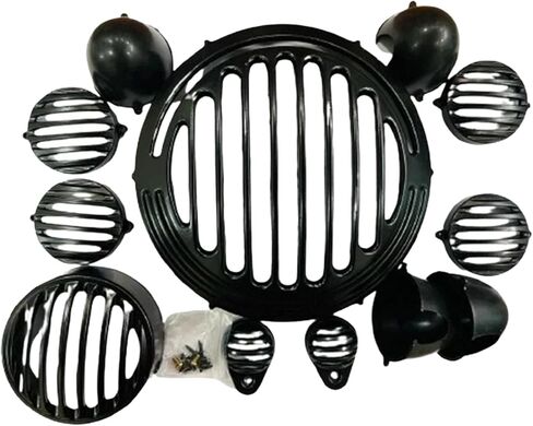 Headlight/Headlamp Grille Set (12 PCS) Fits for Royal Enfield Part Compatible with All New Classic 350 | Durable Headlamp Protection | Part Number SE/034 in Saudi Arabia