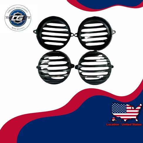 Headlight/Headlamp Grille Set (12 PCS) Fits for Royal Enfield Part Compatible with All New Classic 350 | Durable Headlamp Protection | Part Number SE/034 in Saudi Arabia